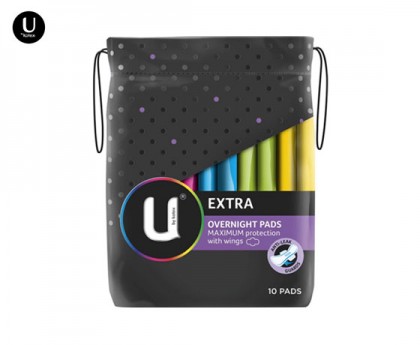 U by Kotex 高洁丝U牌 超强吸收护翼卫生巾 夜用型 10片装 不含荧光剂 